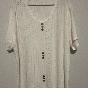 Beautiful Women’s Plus Size Blouse Top, Lace Design, Size 4XL